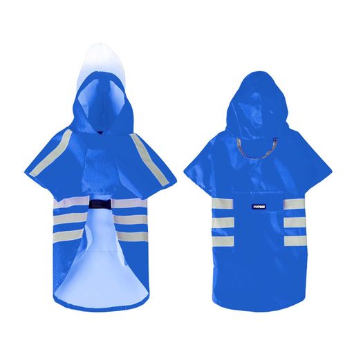 DICOCO犬用レインコート防水犬カッパ小型犬中型犬8サイズS-5XL全天候対応反射テープ付き軽量快適散歩室内外兼用ブルー3XL