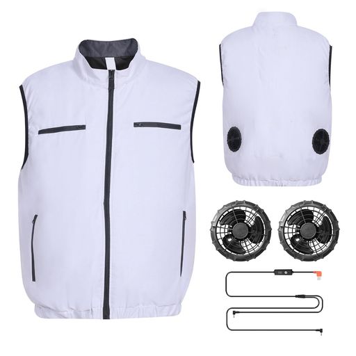 [Moerstar]空調作業服ファン付きベスト最新ファン付き作業服3段階風量調節空調ベストファン付き作業着ワークマン冷却服暴風ファン紫外線薄手軽量熱中症防止夏クールかっこいい袖なし男…のサムネイル