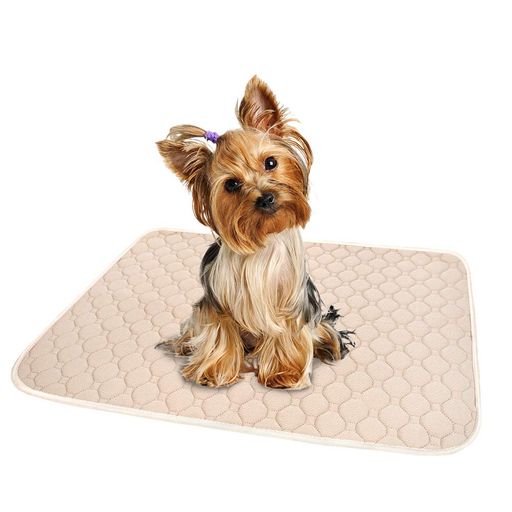 ペットシーツ洗える猫犬用おしっこパッドペット用トイレ下敷きマット速乾洗える脱臭抗菌(ベージュM二枚..