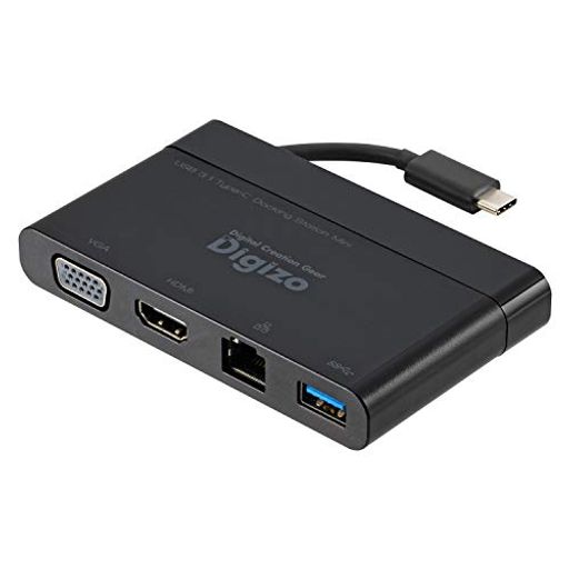 プリンストンUSBType-C対応ドッキングステーションミニVGA/HDMI/LAN/USB3.0TypeA各1ポート搭載4K対応PU..