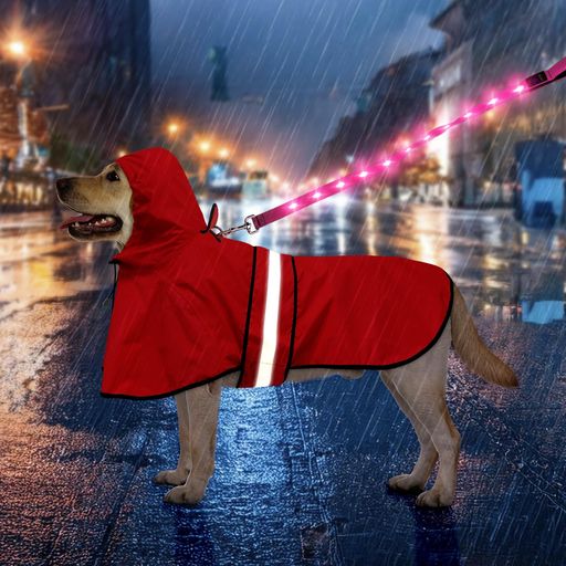 Weesiber犬レインコートペットレインコートカッパ100%の防水生地夜間反射帽子付梅雨対策防雪防風通気軽量調節可能な着脱簡単散歩用小型犬中型犬大型犬犬用雨具...