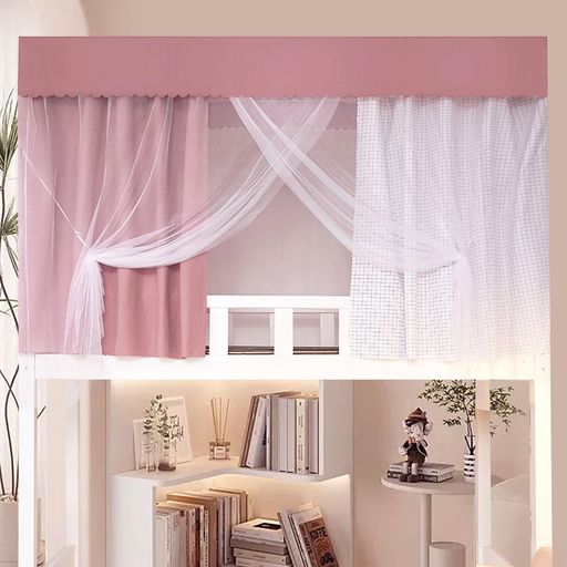 蚊帳学生寮上段と下段蚊帳シングルベッド室内カーテンベッドテントプライバシーテント取り付けが便利遮..