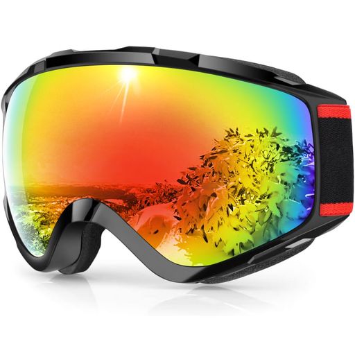 [Findway]スキーゴーグルスノーボードゴーグル、スノーゴーグル、アップグレードOTG広視野球面レンズ、..