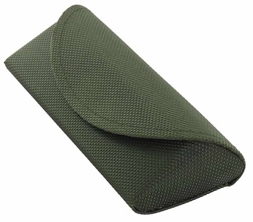 メイガン(Meigan)メガネケースメンズおしゃれスリム薄型コンパクトアルミセミハードグリーン2236-04