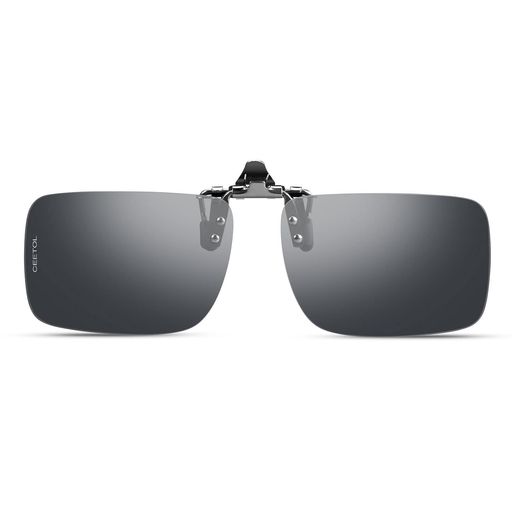 [CEETOL]クリップオン前掛け偏光サングラスサングラスめがねの上からワンタッチ装着スモークメガネに取..