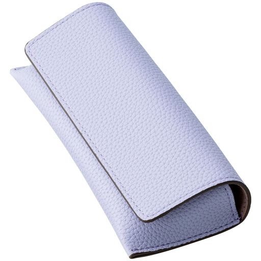 meiganメガネケースセミハードレディースおしゃれフェイクレザー革マグネット式スマートコンパクトサイズパープル2200-05