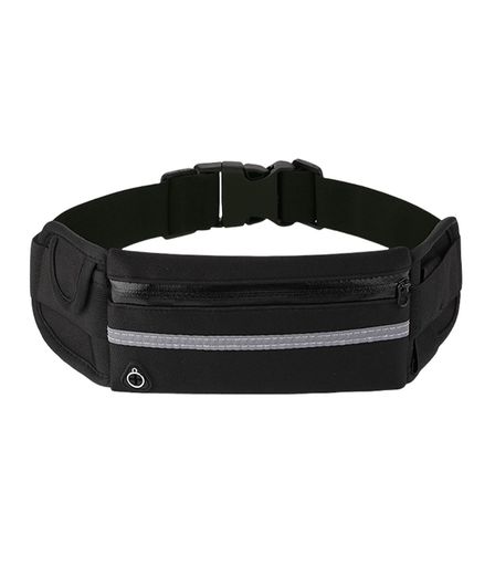 ウエストバッグランニングポーチランニングバッグ水筒ポーチ付き反射板付きベルトが調整可能イヤホンホ..