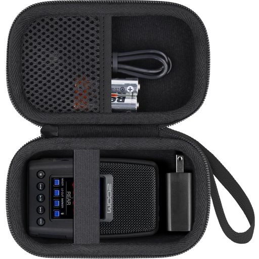 【ぴったりフィット】ケースは、ZOOM ズーム H2essential/H2n ハンディレコーダーのために特別設計されており、ZOOM H2essential/H2nとアクセサリなどをまとめて収納できます。 【外層は表面防水】外側の層はEVA素材を採用してハードナイロン製で、硬く、耐衝撃性、傷防止に優れています。 表面防水と防塵性にも優れています。ZOOM H2essential/H2n ハンディレコーダーをしっかりと保護できます。 【柔らかな裏地】内層の裏地は柔らかい素材を使用して、繊細で肌触りが良く、ZOOM H2essential/H2n ハンディレコーダーを傷から守り、ご心配なく H2essential/H2nを良く収納できます。その使用寿命も延長できます。 【持ち運び便利】ケースには、ZOOM H2essential/H2n ハンディレコーダーを持ち運びに便利のために、頑丈なストラップ付きを設計されており、いつでもどこに行っても、例えば外出や旅行の時に H2essential/H2n ハンディレコーダーを携帯しやすいです。