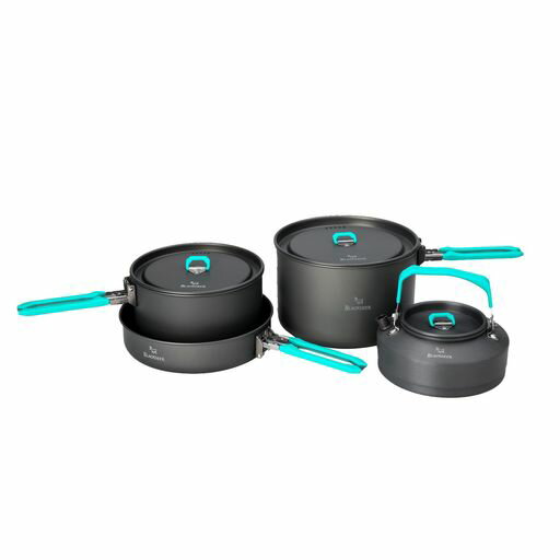 BLACKDEERキャンプ用調理器具セット|ポットケトルパンボウルとスパチュラを備えたアウトドアクッキング..