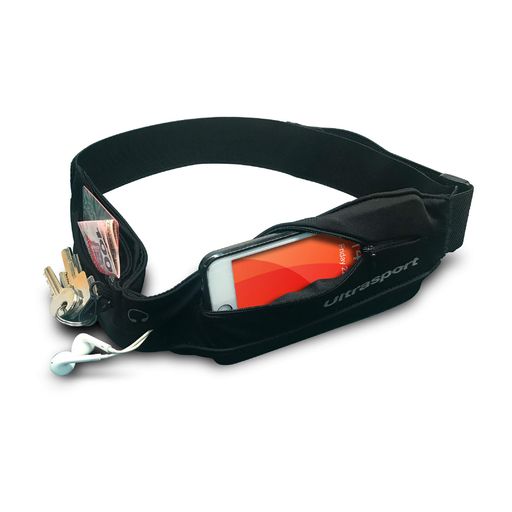 ウルトラスポーツウエストポーチメンズ・レディース兼用防水反射板付きブラック