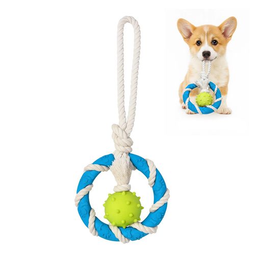 GHOSTCAT犬おもちゃひっぱりっこ噛むおもちゃ犬用おもちゃ輪ロープおもちゃ引っ張る歯磨きできるボール..