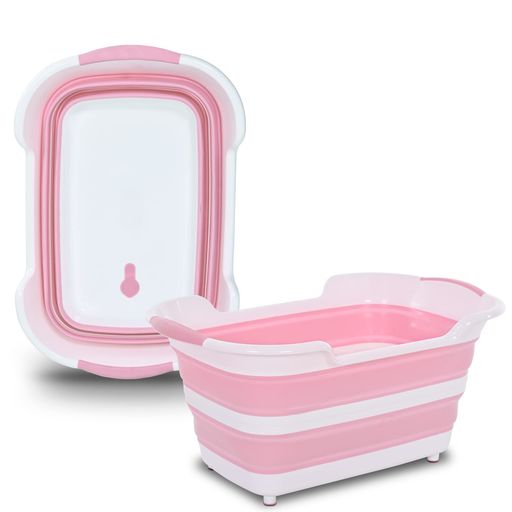 SOLPEX折りたたみたらい大型洗い桶犬バスグッズ猫犬お風呂用大容量洗濯バケツ水抜栓付取っ手三つ付きソ..