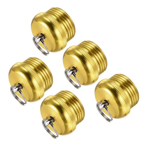 PATIKIL16mm直径釣り竿エンドカップ5個銅メッキプロテクターロッドビルディングの修理用