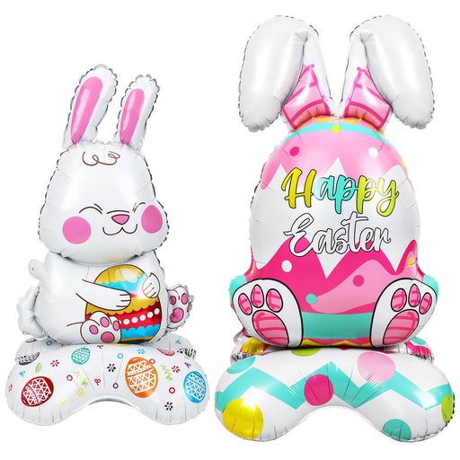 JANLOFOイースター飾り大型ウサギイースターエッグバルーン大きい風船バレンタインバルーンハートパーティーグッズイベントデコレーション店舗装飾写真撮影(3)