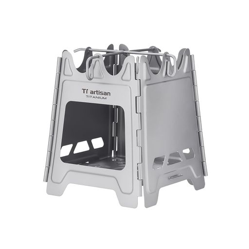 Tiartisanチタン薪ストーブ折りたたみ式キャンプバックパッキングストーブポータブル木製アルコールストーブアウトドアキャンプピクニックバーベキュー用