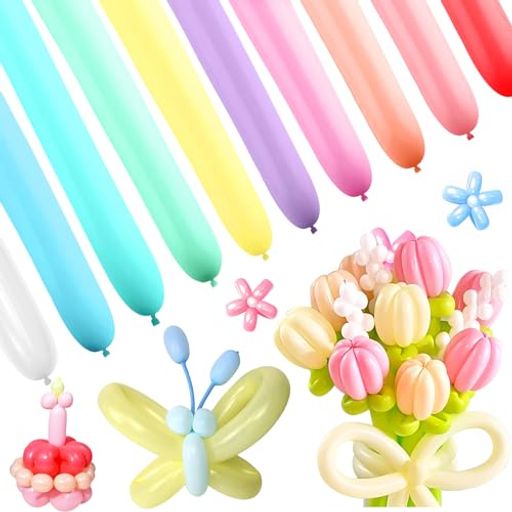 100個風船バルーンアートマカロンカラーの風船ペンシルバルーン細長風船卒業結婚式記念するバレンタインプロポーズ店舗装飾パーティー飾り付け