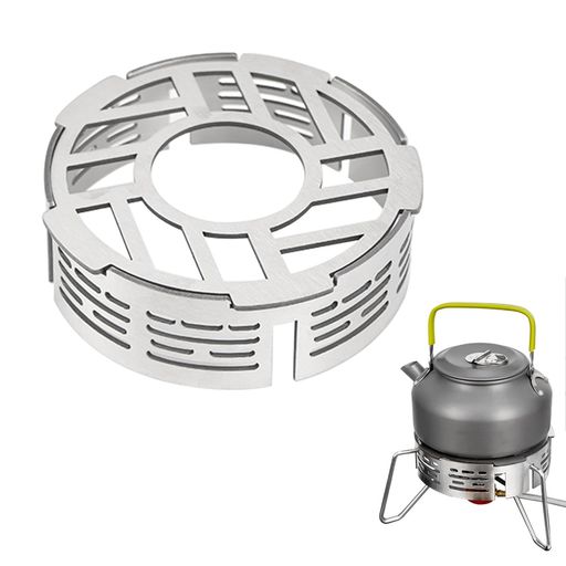 ADOFUNアルコールストーブ用ステンレス風防ラック・プレートウインドシールド機能付軽量ピクニッククッカーストーブ用フロントガラスアウトドア風除け頑丈持ち運び便利アウトドア、キ…