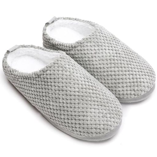 [Vialifer]足の冷え対策スリッパあったかスリッパ暖かい冬用超軽量室内履き用ルームシューズぽかぽか静音保温介護滑り止める洗える来客オールシーズン用男女兼用(グレ一23.5~24.0cm)