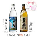 焼酎 ギフトセット 色が変わるグラス付き 900ml 2本セット ( 芋焼酎 貴匠蔵 & 青天桜島 ) / 送料無料 お祝い ギフト 対応無料 本坊酒造 芋 焼酎 セット 男性 プレゼント / 本坊酒造 公式通販