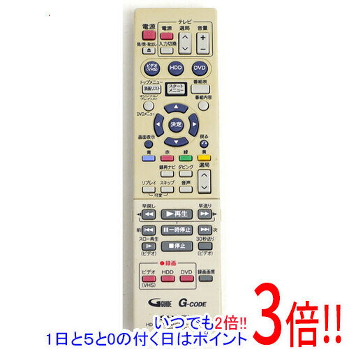 For Televisions - 【いつでも2倍！1日と5.0のつく日、18日は3倍！】【中古】SHARP製 HDD・DVD・VHSレコーダー用リモコン 9HSNB230JD 0046380165