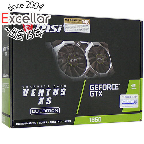 【いつでも2倍！5．0のつく日は3倍！1日も18日も3倍！】【中古】MSI製グラボ GeForce GTX 1650 VENTUS XS 4G OC PCIExp 4GB 元箱あり