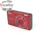 【中古】Nikon製 デジカメ COOLPIX S6200 ブリリアントレッド/1600万画素 本体のみ