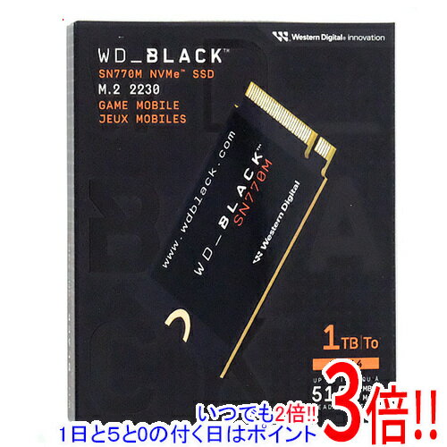 【いつでも2倍！1日と5.0のつく日、18日は3倍！】Western Digital製 SSD WD_Black SN770M NVMe SSD WDS100T3X0G 1TB