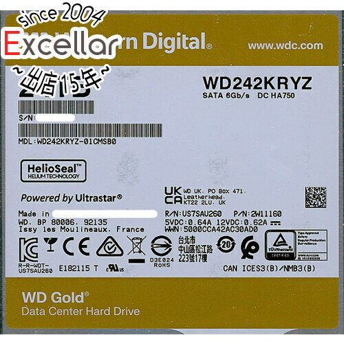 【いつでも2倍!5.0のつく日、18日は3倍!】Western Digital製HDD WD242KRYZ 24TB SATA600 7200
