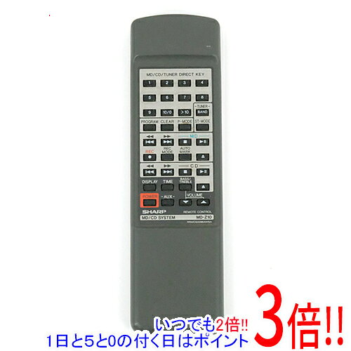 乐天商城 - 【いつでも2倍！1日と5.0のつく日、18日は3倍！】【中古】SHARP オーディオリモコン MD-Z10 RRMCG0086AWSA