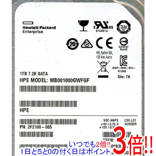 【いつでも2倍！1日と5.0のつく日、18日は3倍！】【新品訳あり(箱きず・やぶれ)】 SEAGATE製HDD ST1000NM0008 1TB SATA600 7200
