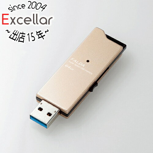 【いつでも2倍！5．0のつく日は3倍！1日も18日も3倍！】ELECOM USB3.0対応USBメモリ MF-DAU3064GGD 64GB ゴールド