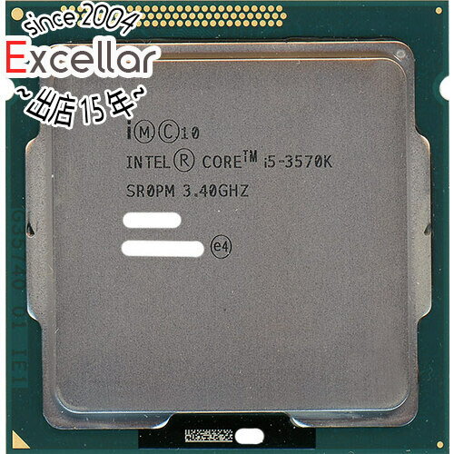 商品名【中古】Core i5 3570K 3.4GHz 6M LGA1155 77W SR0PM商品状態 動作確認済みの中古品です。 ※中古品ですので、傷、汚れ等ある場合がございます。 商品名 Core i5 3570K★3.4GHz 6M LGA1155 77W★SR0PM★ 仕様 プロセッサ名：Core i5 3570K クロック周波数：3400 MHz ソケット形状：LGA1155 三次キャッシュ：6 MB TDP：77 W コア数：4 コア Sスペック SR0PM 付属品 ※画像のものがすべてです。ご確認後、ご検討お願い致します。 その他 ※商品の画像はイメージです。その他たくさんの魅力ある商品を出品しております。ぜひ、見て行ってください。※返品についてはこちらをご覧ください。　