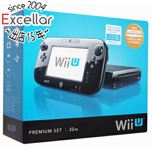 商品名【中古】任天堂 Wii U PREMIUM SET kuro 32GB 元箱あり商品状態 動作確認済の中古品です。 ※中古品ですので、傷、汚れ等ある場合がございます。ご理解の上、ご検討お願いします。 商品名 Wii U PREMIUM SET カラー クロ 仕様 本体保存メモリー32GB ※データを保存できる容量はシステム領域を除いた容量になります。 タイプ 据え置きゲーム機 備考 ※Wiiリモコンプラスやヌンチャク、センサーバーは付属していません。 一部のゲームソフトにはプレイ内容によってWiiリモコンプラス(Wiiリモコン)やヌンチャク、センサーバーが必要になります。Wiiに付属のものか、別売りのWiiリモコンプラス、ヌンチャク、センサーバーをご利用ください。 付属品 ※画像のものがすべてです。ご確認後、ご検討お願い致します。 その他 ※商品の画像はイメージです。その他たくさんの魅力ある商品を出品しております。ぜひ、見て行ってください。※返品についてはこちらをご覧ください。　