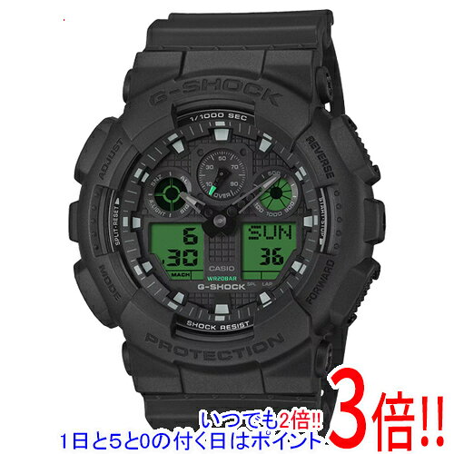 乐天商城 - 【延長保証対応!!】CASIO 腕時計 G-SHOCK BLACK AND ELECTRO GREEN GA-100BEG-1AJF