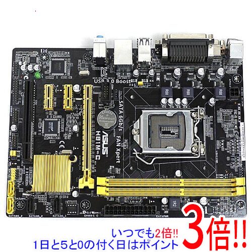 【いつでも2倍！1日と5.0のつく日、18日は3倍！】【中古】ASUS MicroATXマザーボード H81M-C LGA1150