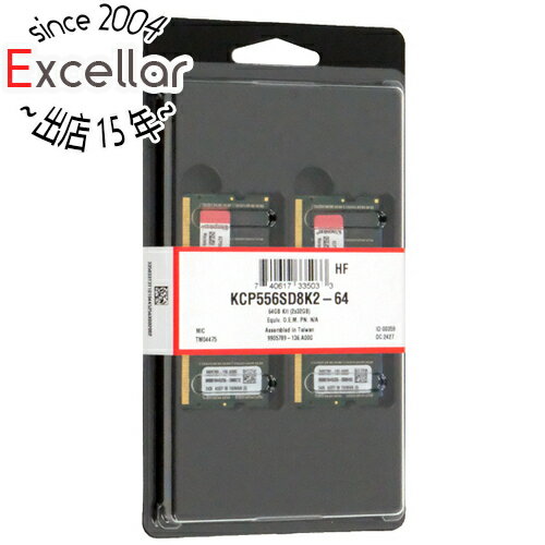 Kingston製 KCP556SD8K2-64 SODIMM DDR5 PC5-44800 32GB 2枚組