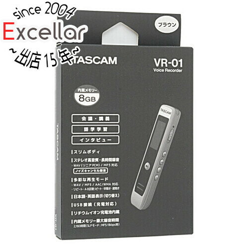 TASCAM リニアPCM対応 ICレコーダー VR-01-BR ブラウン 未使用