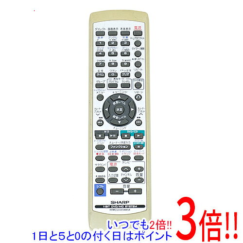 Rakuten - 【いつでも2倍！1日と5.0のつく日、18日は3倍！】【中古】SHARP オーディオリモコン RRMCG0385AWSA