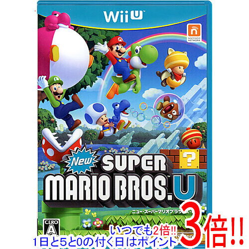 【いつでも2倍！1日と5.0のつく日、18日は3倍！】【中古】New スーパーマリオブラザーズ U Wii U カバー・ケースいたみ