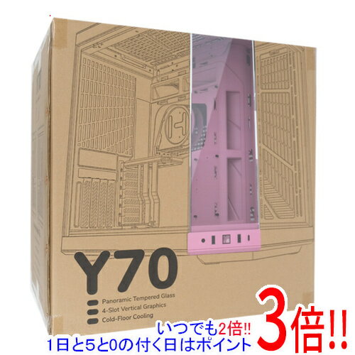 【いつでも2倍！1日と5.0のつく日、18日は3倍！】HYTE ピラーレス式PCケース Milky Y70 ストロベリーミルク