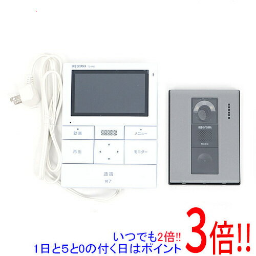 【延長保証対応!!】【新品(開封のみ・箱きず・やぶれ)】 アイリスオーヤマ テレビドアホン TD-SM3010-WSH ホワイト/ガンメタリック