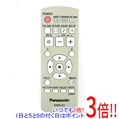樂天商城 - 【いつでも2倍！1日と5.0のつく日、18日は3倍！】【中古】Panasonic ディスプレイ用リモコン N2QAYB000178