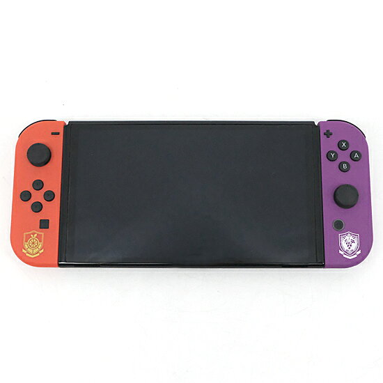 エクセラー3号館 楽天市場店の【中古】任天堂 Nintendo Switch 有機ELモデル スカーレット・バイオレットエディション HEG-S-KEAAA 元箱あり｜アングル2