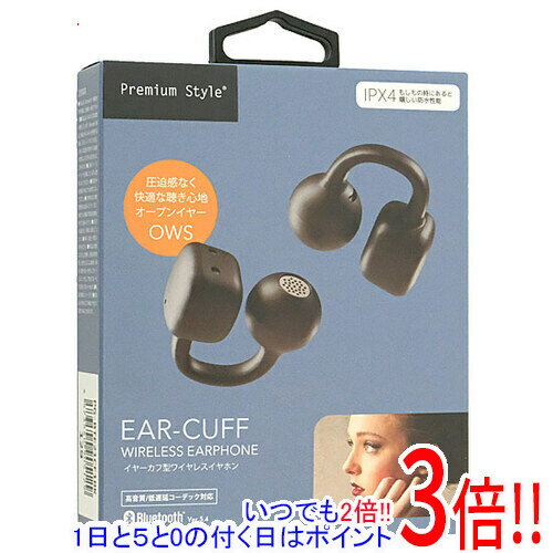 PGA PG-BTE21CF1BK イヤーカフ型 ワイヤレスイヤホン Bluetooth対応 防水対応 ブラック
