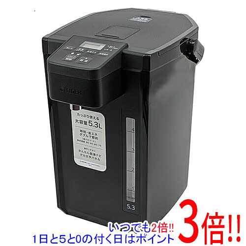 商品名【延長保証対応!!】TIGER マイコン電動ポット 5.3L PDX-A530-K ブラック商品状態新品の商品です。型番PDX-A530-K [ブラック]仕様[基本仕様]タイプ：電気ポット容量：5.3 L出湯方式：電動式沸騰時間：満水:約40分保温機能：4段階/(98度/90度/80度/70度)電源コード：1.2 m消費電力：定格消費電力:905W目盛付き窓：○[安全機能]転倒湯漏れ防止：○空焚き防止：○[その他機能]カルキ抜き機能：○[サイズ・重量]サイズ：242x350x333 mm重さ：3.1 kg[カラー]カラー：ブラックその他※掲載画像は代表画像です。実際の商品と細部が異なる場合がございますので、商品状態につきましては表記の内容をご確認ください。※返品についてはこちらをご覧ください。■延長保証について詳しくは下記をご覧ください。・延長保証（自然故障プラン）のご案内はコチラ・延長保証（物損付きプラン）のご案内はコチラ　