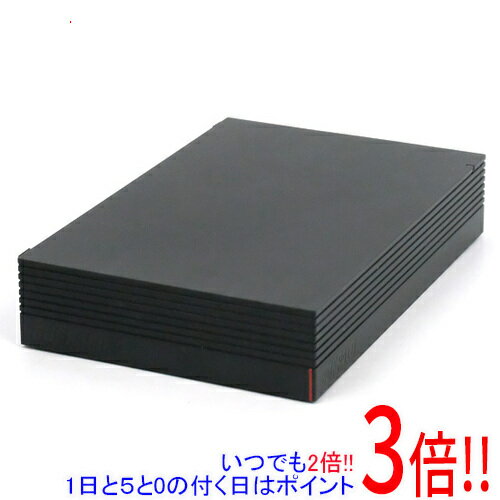 【いつでも2倍！1日と5.0のつく日、18日は3倍！】【中古】BUFFALO 外付けハードディスク HD-AD6U3 ブラック 6TB 未使用