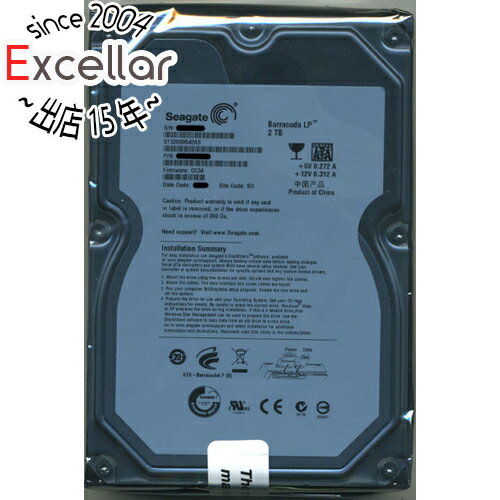 【いつでも2倍!5.0のつく日、18日は3倍!】SEAGATE製HDD ST32000542AS 2TB SATA300 5900 【いつでも2倍!5.0のつく日、18日は3倍!】SEAGATE製HDD ST32000542AS 2TB SATA300 5900