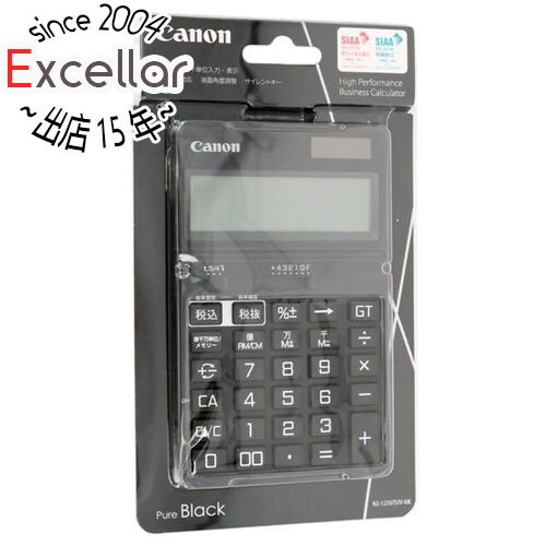 【延長保証対応!!】CANON チルト式卓上電卓 KS-1250TUV-BK ピュアブラック