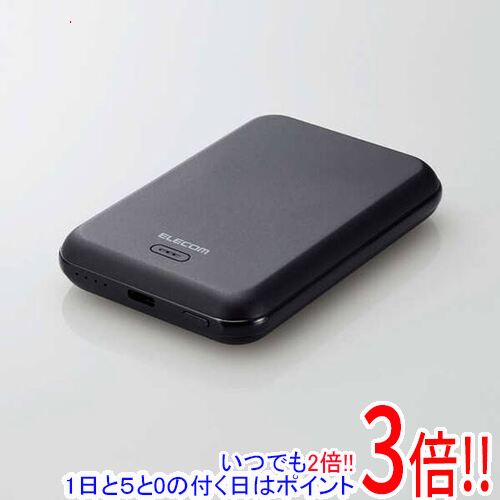 商品名ELECOM マグネット付きワイヤレス充電対応モバイルバッテリー 5000mAh DE-C40-5000BK ブラック商品状態新品型番DE-C40-5000BK [ブラック]仕様[基本仕様]バッテリー容量：5000 mAh飛行機内持ち込み可：○定格電圧：5V定格容量：2940mAh[充電回数目安]1000〜2000mAh：1〜3回3000〜4000mAh：1回[サイズ・重量]幅x高さx奥行き：65x94x15 mm重量：125 g備考PSマークの種類 PSEマーク届出事業者名 エレコム株式会社その他※掲載画像は代表画像です。実際の商品と細部が異なる場合がございますので、商品状態につきましては表記の内容をご確認ください。※返品についてはこちらをご覧ください。　