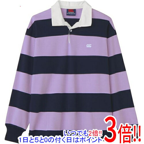 【いつでも2倍！1日と5.0のつく日、18日は3倍！】CANTERBURY カンタベリー 3L サイズ ロングスリーブ4インチストライプ ラグビージャージー RA425155 ラベンダー